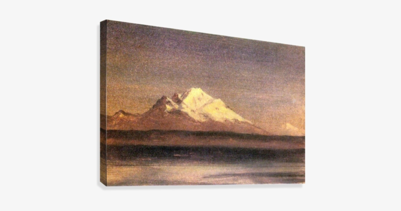 Snowy Mountains In The Pacific Northwest 2 By Bierstadt - Poster: Albert Bierstadt Snowy Mountain In The Pacific, transparent png