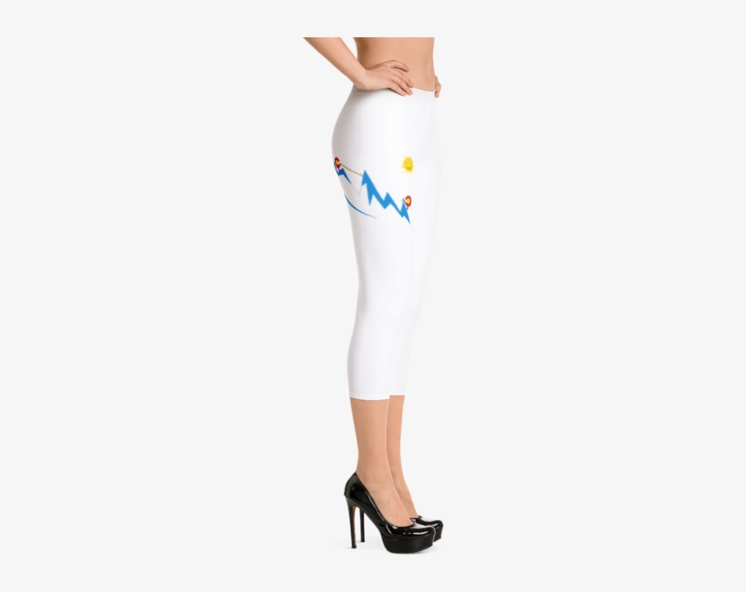 Colorado C's Climb Snowy Mountain Capri Leggings - Wakaleka Workout Outfit. Yoga Outfit. Horse Print Yoga, transparent png