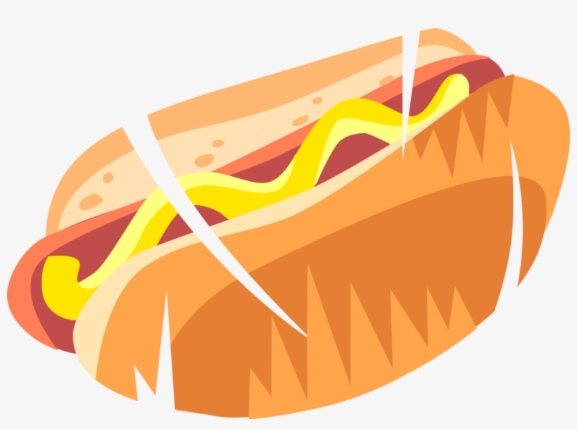 Cachorro Quente Com Mostarda Livre De Direitos Vetores - Hot Dog, transparent png