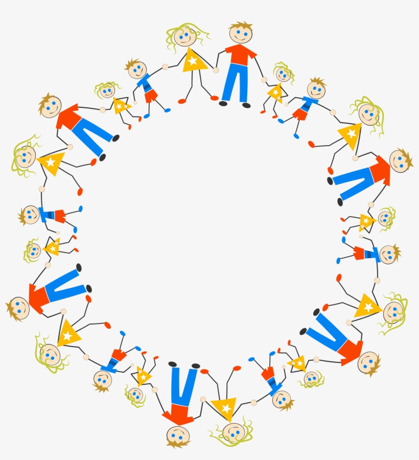 Big Image - Stick Figure Family Circle, transparent png