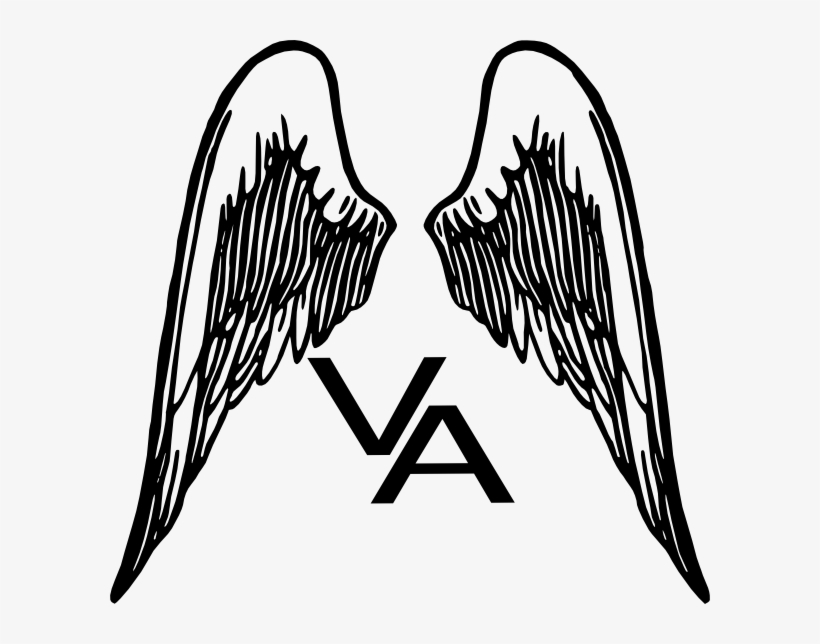Angel Wings With Initals Clip Art - Angel Wing Wings Clipart, transparent png