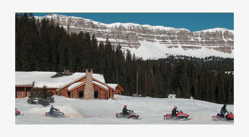 Winter Wyoming Luxury Resort Skiing Snowmobiling Fishing - Brooks Lake Lodge Snowmobile, transparent png