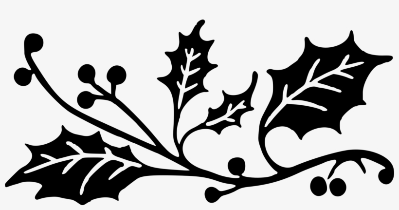 Sticker Black And White Drawing Industry Decoratie - Little B 100757 Rub Ons, Holiday Flourish, transparent png