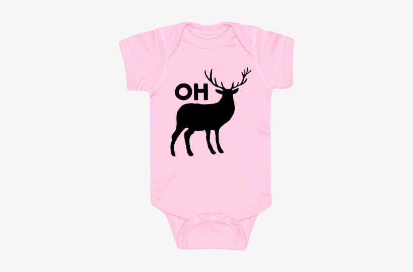 Oh Deer Baby Onesy - Deer - Jennifer Pugh Canvas Art Print, transparent png