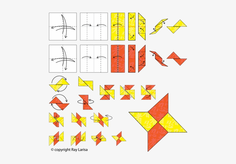 Make A Paper Ninja Swords Steps By Steps, transparent png
