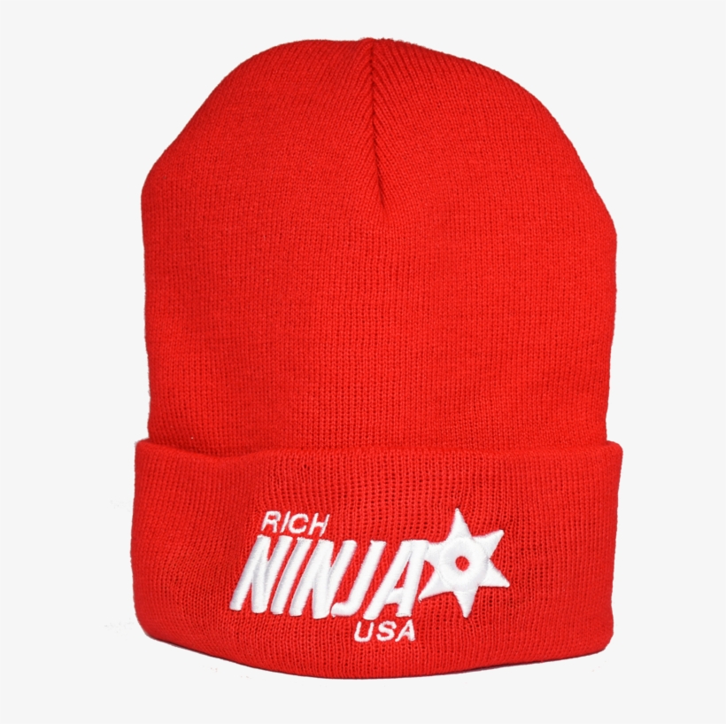 Rich Ninja Star Beanie Red, transparent png