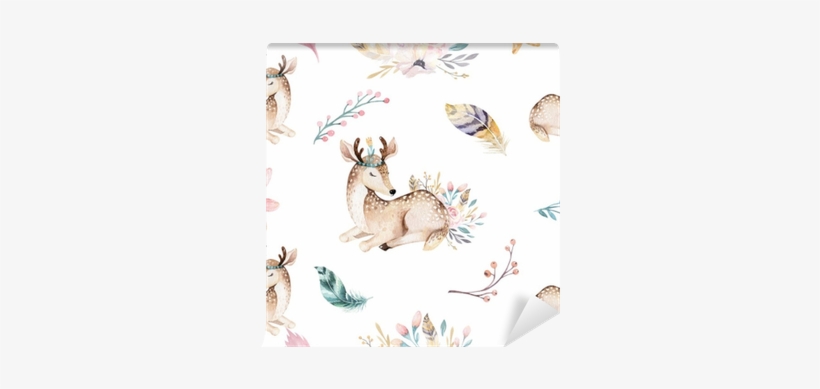 Cute Family Baby Raccon - Illustration Baby Deer Watercolor, transparent png