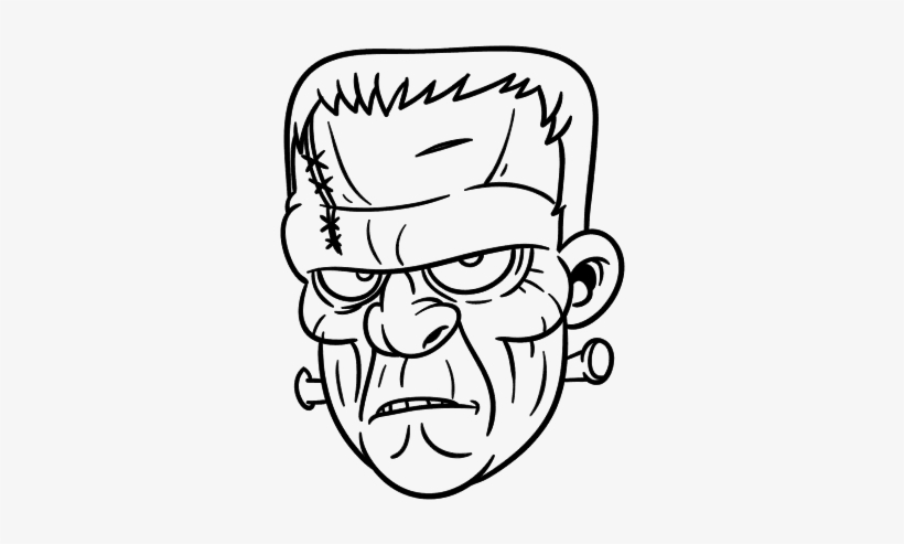 Dibujo De Cara De Frankenstein Para Colorear Frankenstein, - Coloring Mask Frankenstein, transparent png