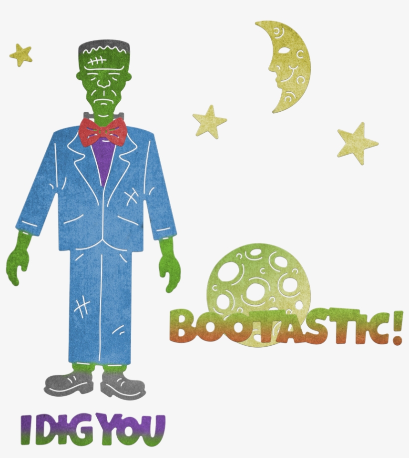 Fun With Frankenstein - Cheery Lynn Designs Die-fun W/frankenstein, .375" To, transparent png