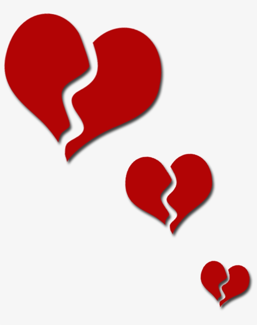 Cartoon Illustration Of - Broken Hearts Clip Art, transparent png