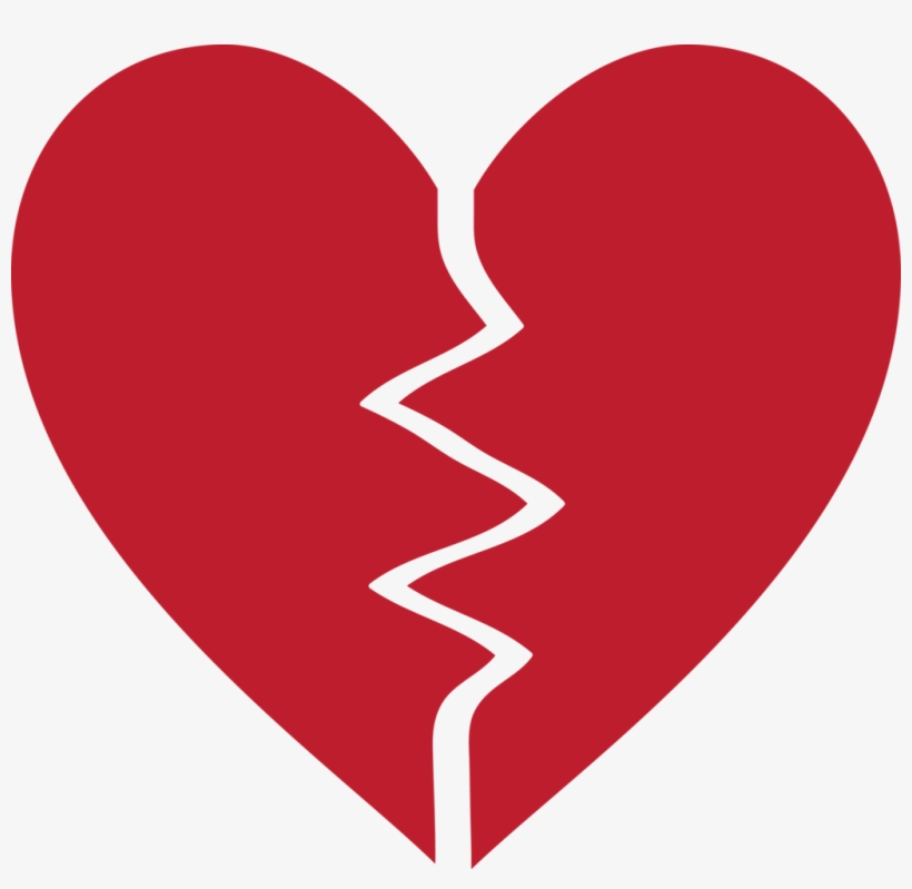 Broken Heart Cartoon - Cartoon Broken Love Heart, transparent png