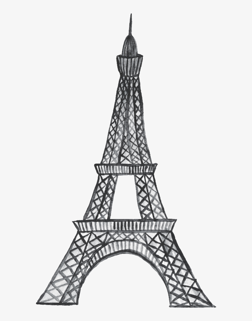 This Graphics Is Hand Painted Short Fashion Paris Cartoon - Chase Flowers And Eiffel Tower Outdoor Throw Pillow, transparent png