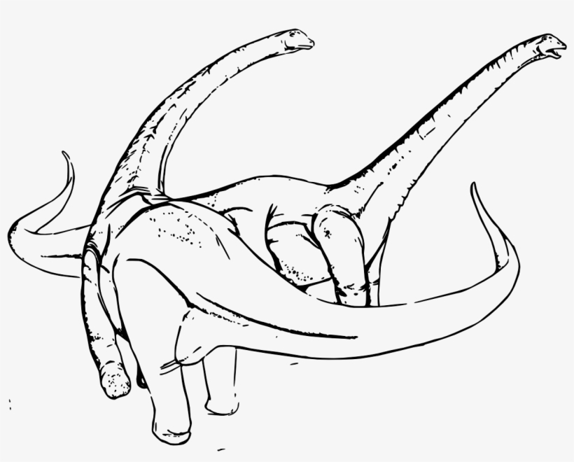 Dinosaurs Clipart - Alamosaurus Coloring Pages, transparent png