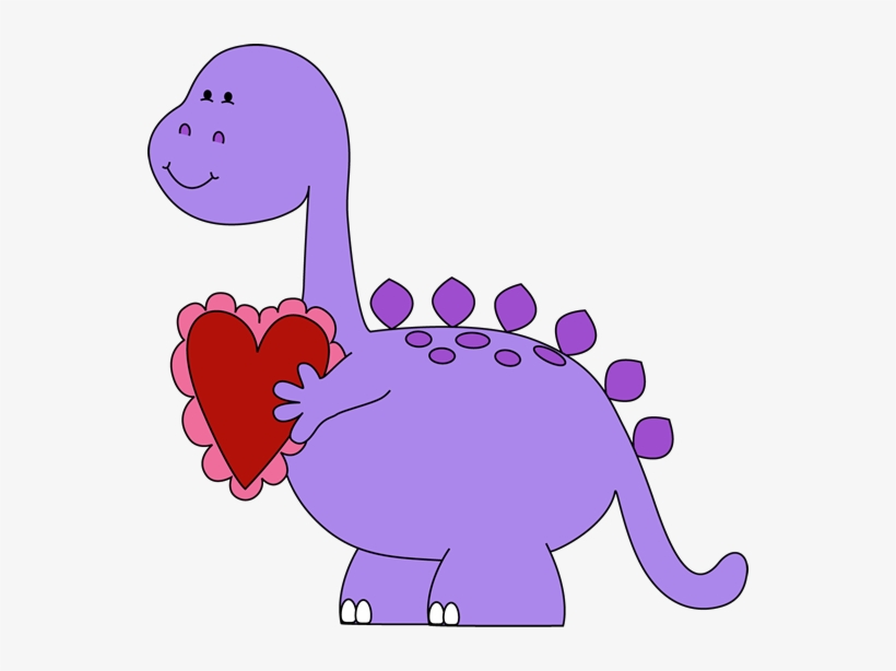 Valentine's Day Dinosaur Clip Art - Valentines Day Clip Art, transparent png