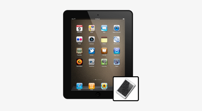 Ipad 2 Cracked Glass Repair - Mirroring Ios To Android, transparent png