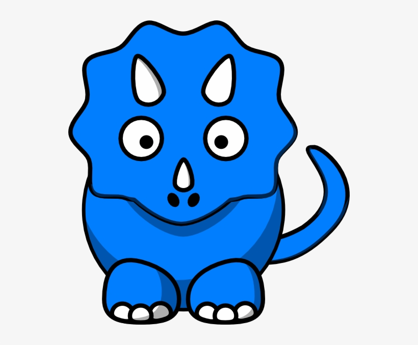 Baby Blue Dinosaur Clip Art At Clker - Blue Dinosaur Clipart, transparent png