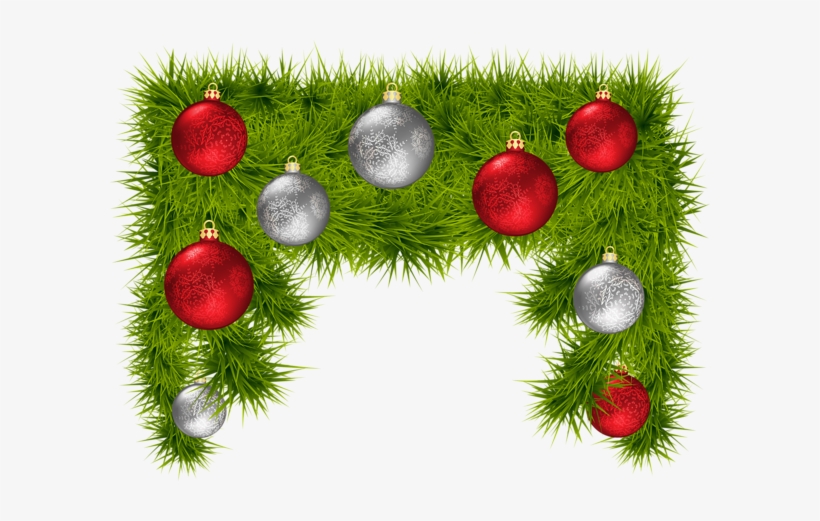 Pine Branches With Christmas Balls Decoration Png Clipart - Christmas Day, transparent png