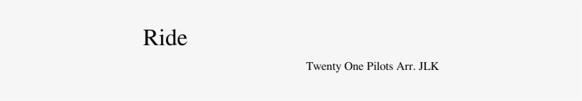 Ride Sheet Music Composed By Twenty One Pilots Arr - Twenty One Pilots Logo Transparent White, transparent png