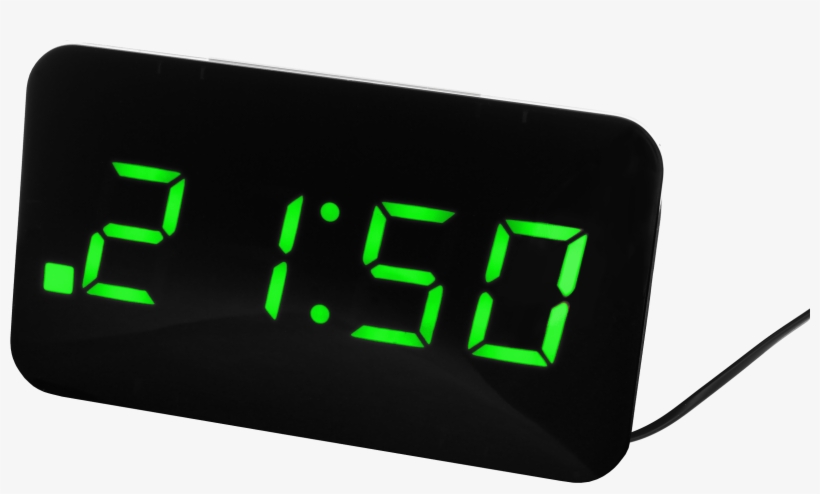 Digital Alarm Clock Jvd Green Numbers Sb24, transparent png