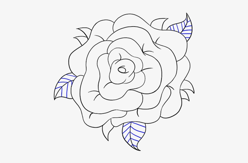 Image Royalty Free Stock How To Draw A Rose Flower - Drawing, transparent png