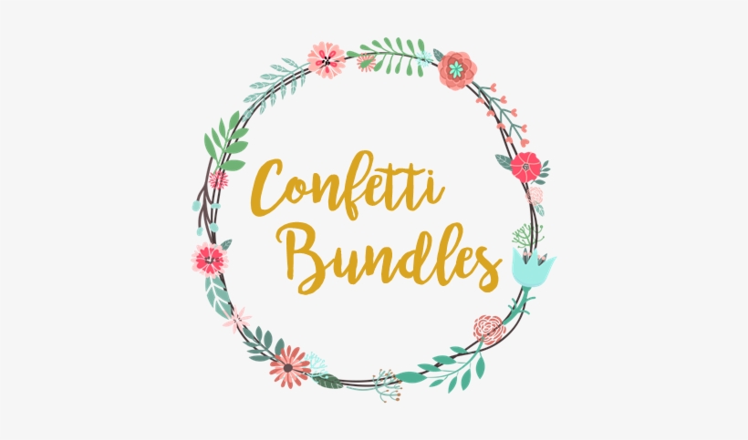 Confetti & Love Bundles Logo - Watercolour Christmas Wreath Png, transparent png