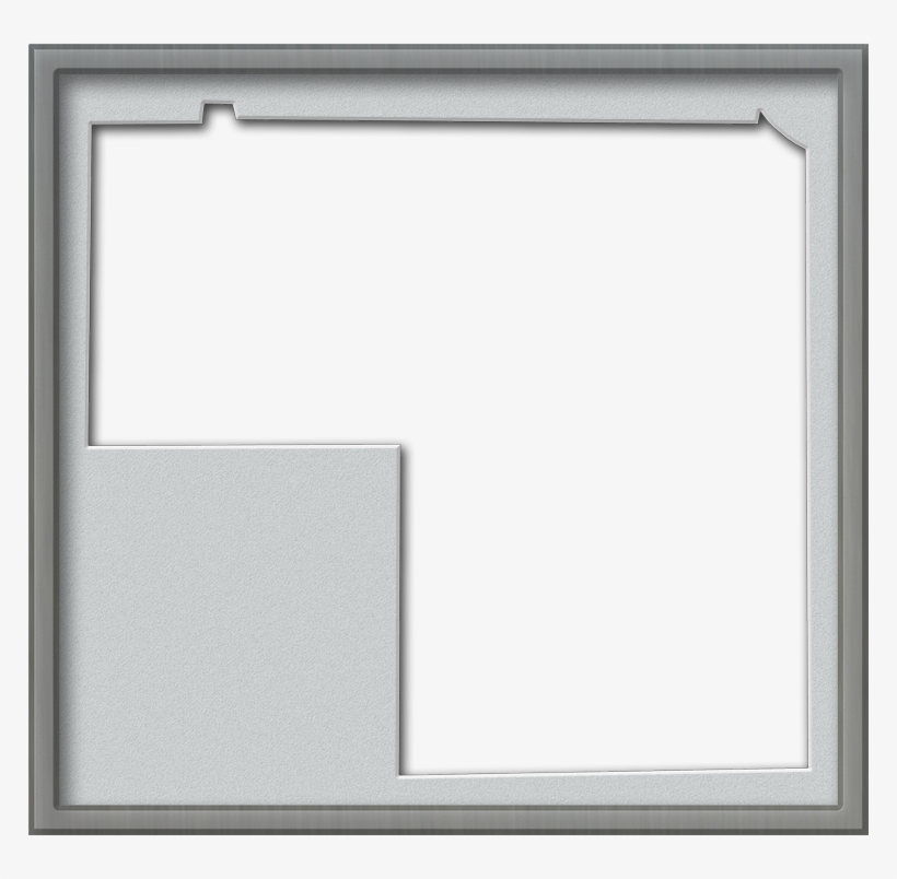 A Map Of Hendry With A Brushed Pewter Frame And A Bevel-cut - Map, transparent png