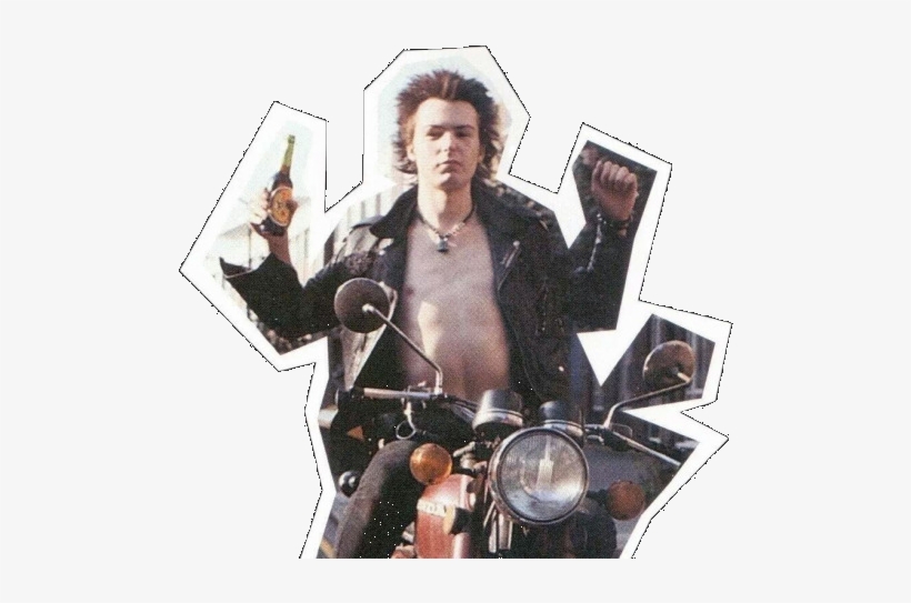 Bambi Punks Fuck Off - Sid Vicious On A Motorbike, transparent png