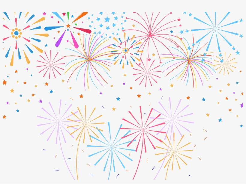 Confetti Party Clip Art - Firework Celebration Png, transparent png
