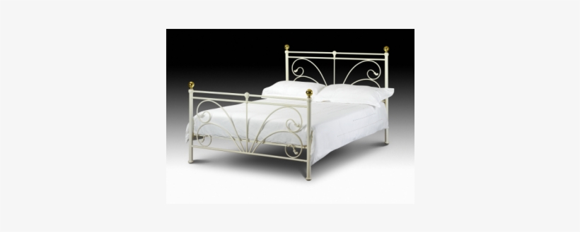 Furniture In Fashion Candiz Metal Double Bed In Ivory, transparent png