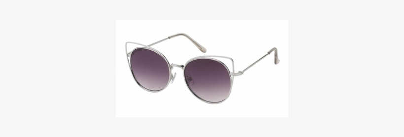 Sunglasses Cateye Metal Frame 400 Uv Tinted Flat Glasses - Sonnenbrille Cateye Metallgestell 400 Uv Getönt Flachgläser, transparent png