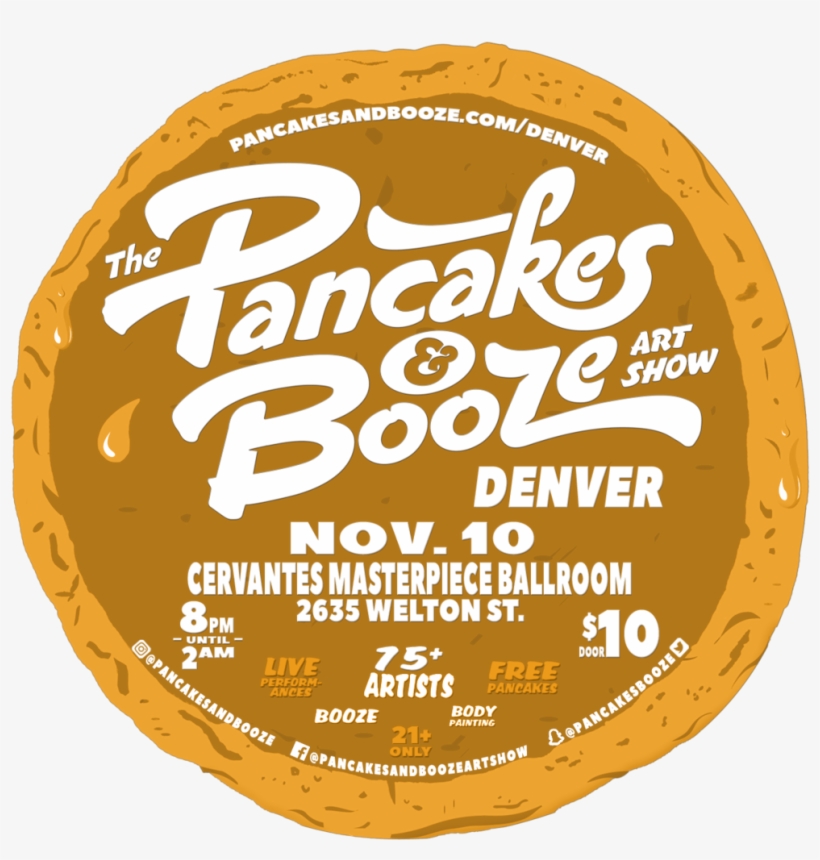 Enjoy Free Pancakes While Checking Out Art And Drinking - Booze Art Show, transparent png