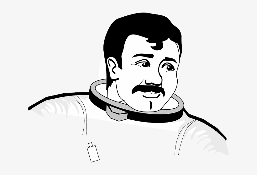 Astronaut, Nasa, Man, Space, Space-suit, Face - Astronauta E Lua Desenho, transparent png