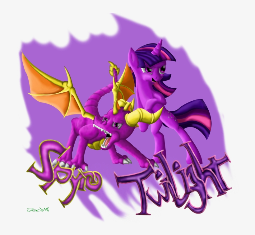 Jadmcirr, Crossover, Safe, Spyro The Dragon, Twilight - Spyro The Dragon And Twilight Sparkle, transparent png