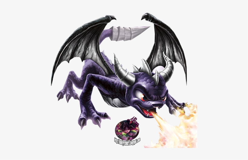 Dark Spyro Skylanders Card, transparent png