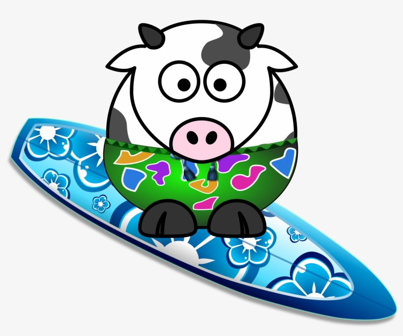 This Free Icons Png Design Of Surfer Cow, transparent png