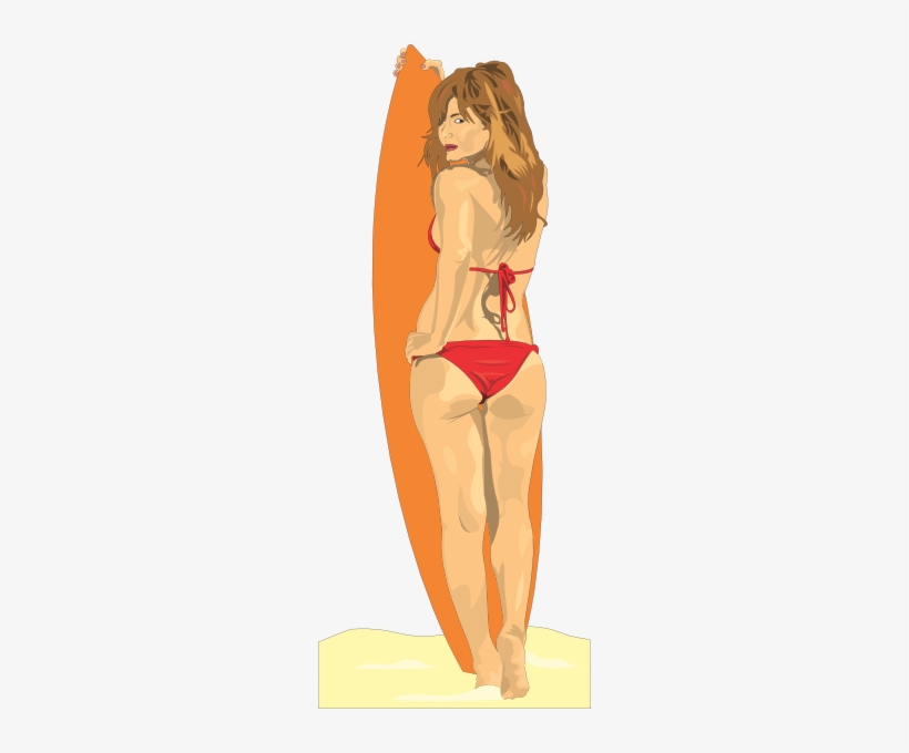 Small - Cartoon Bikini Girl Png, transparent png