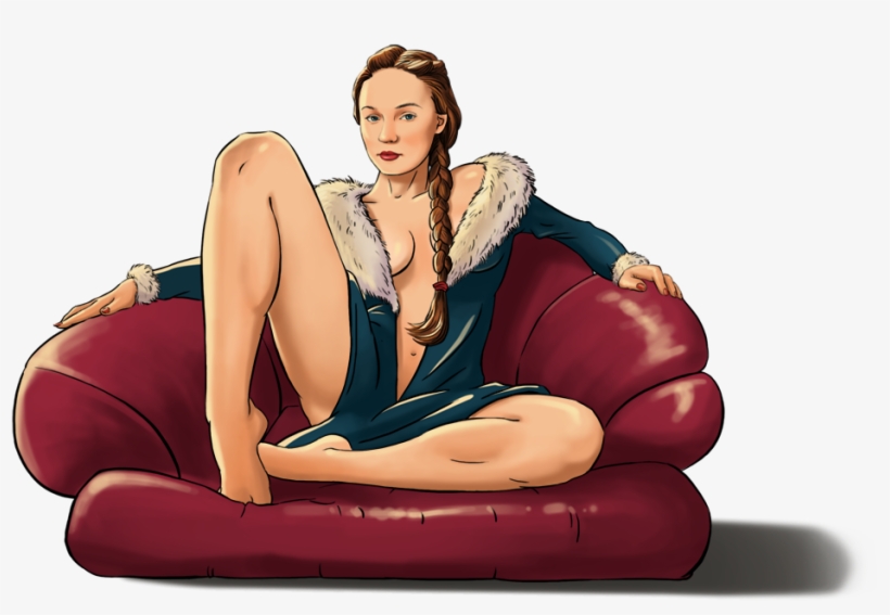 Sansa Stark - Sitting, transparent png