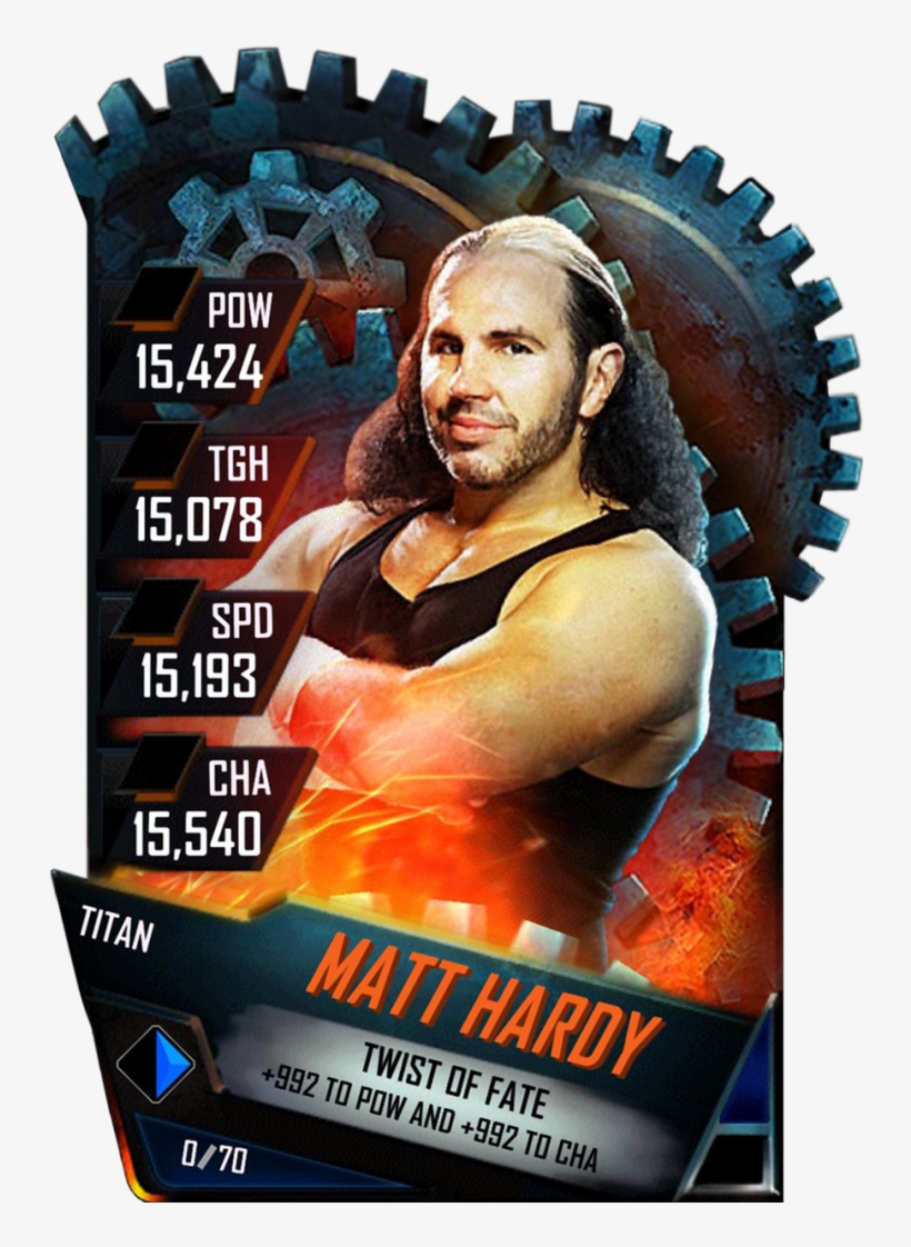 Matthardy S4 18 Titan - Jeff Hardy Wwe Supercard, transparent png
