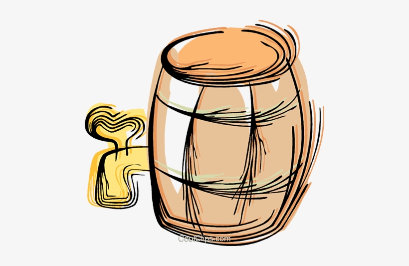 Barrel Of Beer Royalty Free Vector Clip Art Illustration - Barril De Cerveja Vetor Png, transparent png