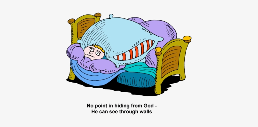 Hiding From God - Hiding Under Blanket Clipart, transparent png