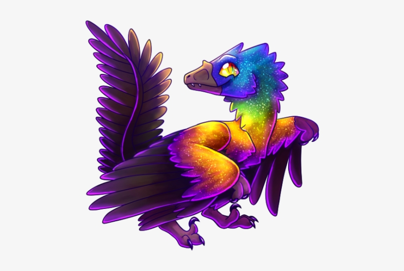 I Finally Got Around To A Caihong Probably A Little - Rainbow Dinosaur Is Real, transparent png