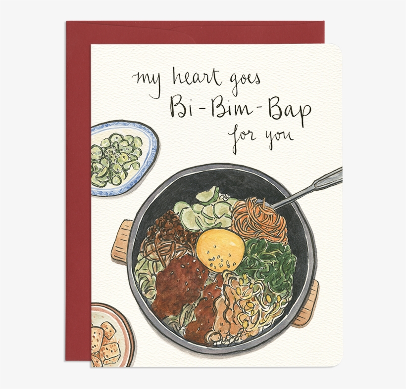 Asian Foodie Love Greeting Card - Heart Card, transparent png
