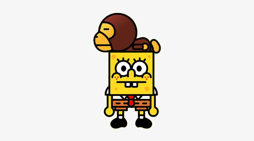 Spongebob And Bape, transparent png