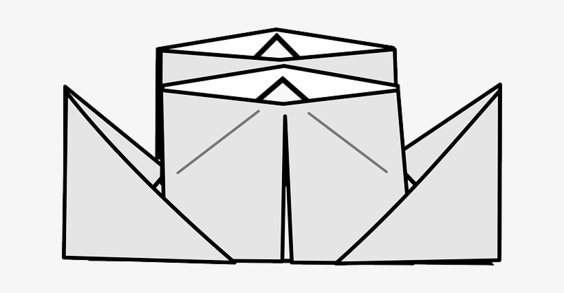 Origami, Paper Boat, Paper Ship, Paper, Ship, Folding - Hướng Dẫn Gấp Thuyền Giấy Vector, transparent png