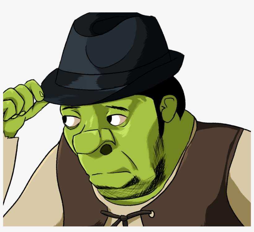 Green Fictional Character Cartoon Headgear - Shrek Fedora Png, transparent png