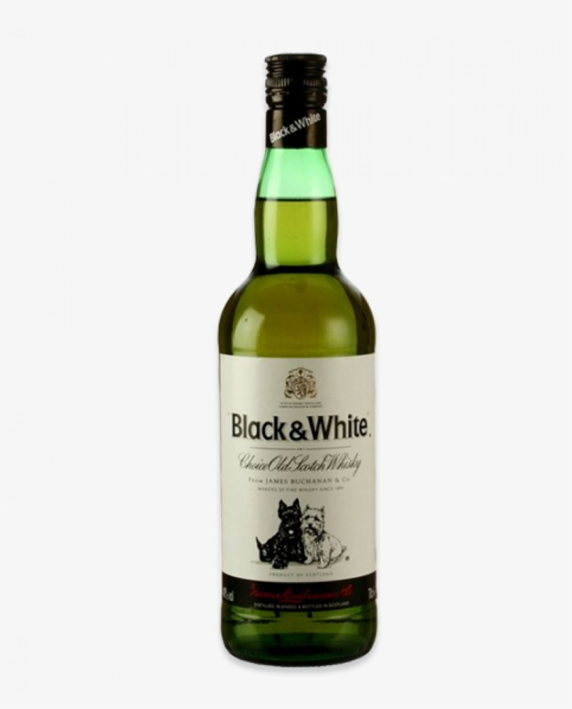 Black & White 700ml - Black And White Bottle Liquor, transparent png