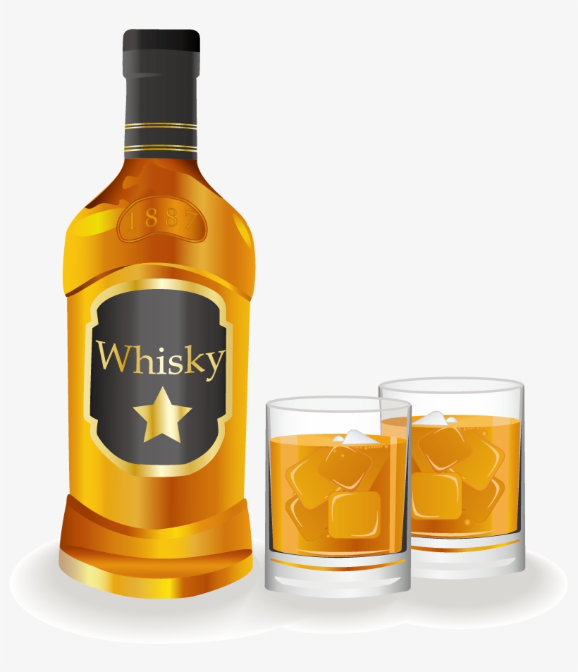 Whisky Wine Distilled Beverage Bourbon Whiskey Bottle - Botella De Whisky Png, transparent png