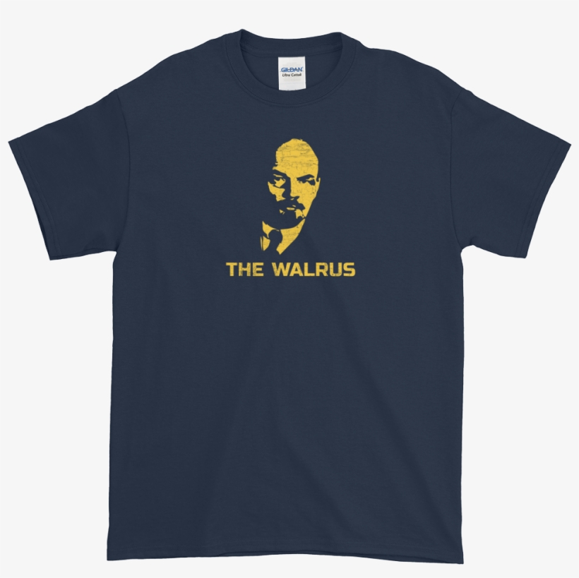 Vladimir Walrus Lenin T-shirt Navy - T-shirt, transparent png