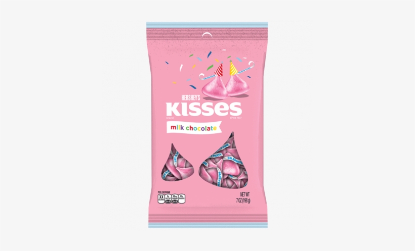 Hershey's Milk Chocolate Kisses, Pink - 7 Oz Bag, transparent png