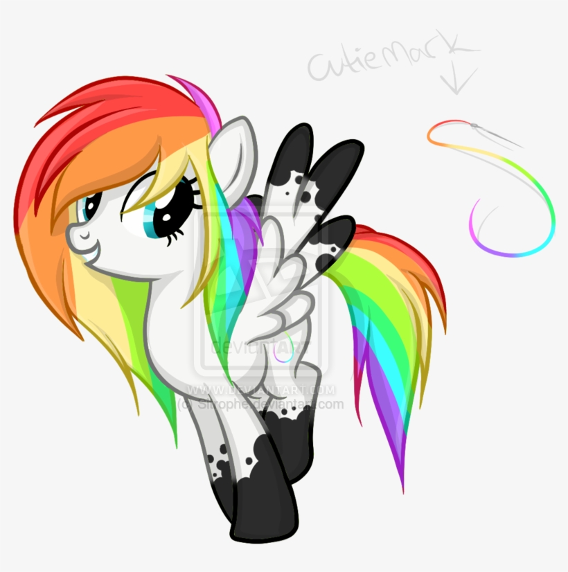 Drawn Rainbow Big Cartoon - Mlp Rainbow Pony Oc, transparent png